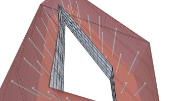 soyut mimari duvar kağıdı tasarımı, dijital konsept arkaplan