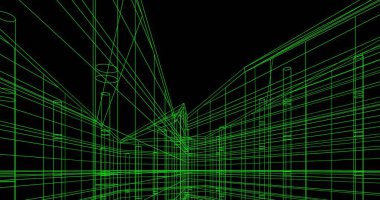 soyut mimari duvar kağıdı tasarımı, dijital konsept arkaplan