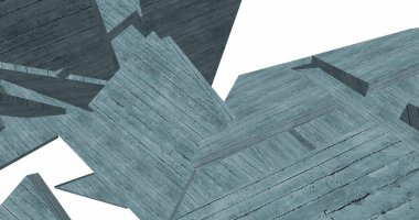 Mimari sanat konseptinde soyut çizgiler, minimum geometrik şekiller. 