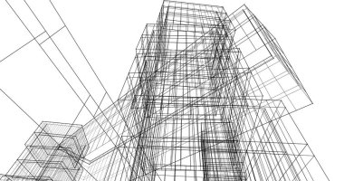soyut mimari duvar kağıdı tasarımı, dijital konsept arkaplan