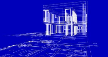 çizgili mimari duvar kağıdı, dijital arkaplan