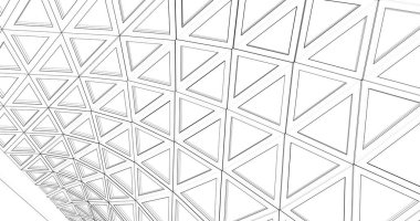 Mimari sanat konseptinde soyut çizgiler, minimum geometrik şekiller. 