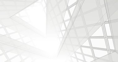 Mimari sanat konseptinde soyut çizgiler, minimum geometrik şekiller. 