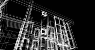 çizgili mimari duvar kağıdı, dijital arkaplan