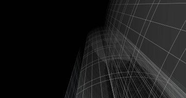 Mimari sanat konseptinde soyut çizgiler, minimum geometrik şekiller. 