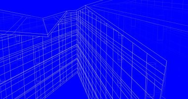 Mimari sanat konseptinde soyut çizgiler, minimum geometrik şekiller. 
