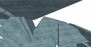 Mimari sanat konseptinde soyut çizgiler, minimum geometrik şekiller. 