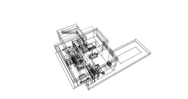 çizgili mimari duvar kağıdı, dijital arkaplan