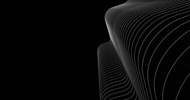 Mimari sanat konseptinde soyut çizgiler, minimum geometrik şekiller. 