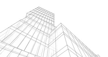 soyut mimari duvar kağıdı tasarımı, dijital konsept arkaplan