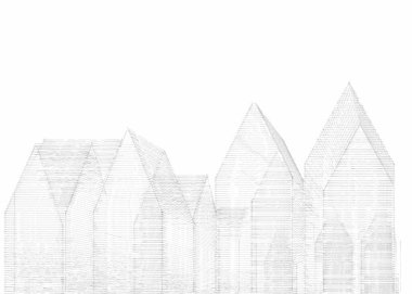 soyut mimari duvar kağıdı tasarımı, dijital konsept arkaplan