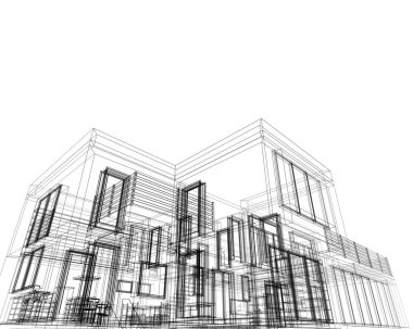 soyut mimari duvar kağıdı tasarımı, dijital konsept arkaplan