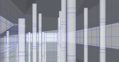 soyut mimari duvar kağıdı tasarımı, dijital konsept arkaplan