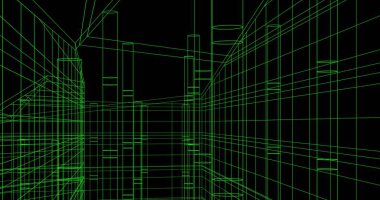 soyut mimari duvar kağıdı tasarımı, dijital konsept arkaplan