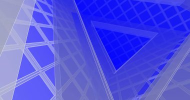 Mimari sanat konseptinde soyut çizgiler, minimum geometrik şekiller. 