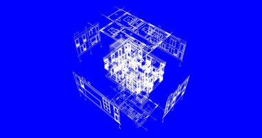 çizgili mimari duvar kağıdı, dijital arkaplan