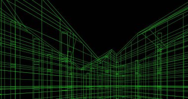 soyut mimari duvar kağıdı tasarımı, dijital konsept arkaplan