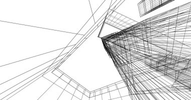 soyut mimari duvar kağıdı tasarımı, dijital konsept arkaplan