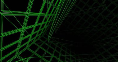 Mimari sanat konseptinde soyut çizgiler, minimum geometrik şekiller. 