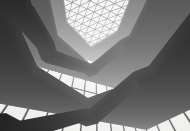 soyut mimari duvar kağıdı tasarımı, dijital konsept arkaplan