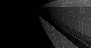 Mimari sanat konseptinde soyut çizgiler, minimum geometrik şekiller. 