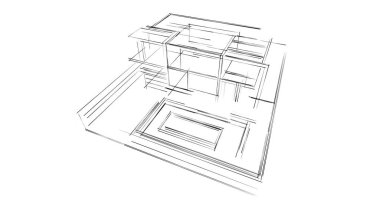 soyut mimari duvar kağıdı, dijital arkaplan