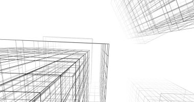 soyut mimari duvar kağıdı tasarımı, dijital konsept arkaplan