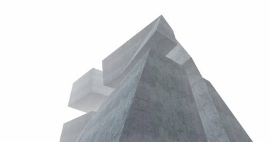 Mimari sanat konseptinde soyut çizgiler, minimum geometrik şekiller. 