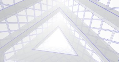 Mimari sanat konseptinde soyut çizgiler, minimum geometrik şekiller. 