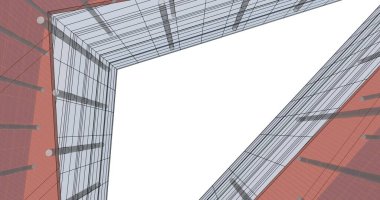 soyut mimari duvar kağıdı tasarımı, dijital konsept arkaplan