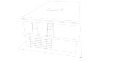  Mimarlık binasının 3D modelleme yazılım tasarımı, dahili illüstrasyon