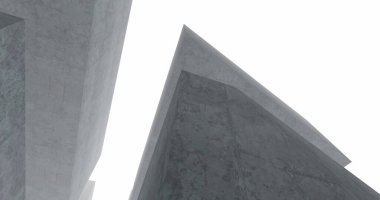 Mimari sanat konseptinde soyut çizgiler, minimum geometrik şekiller. 