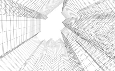 soyut mimari duvar kağıdı tasarımı, dijital konsept arkaplan