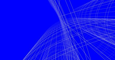 Mimari sanat konseptinde soyut çizgiler, minimum geometrik şekiller. 