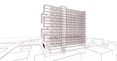 soyut mimari duvar kağıdı, dijital arkaplan