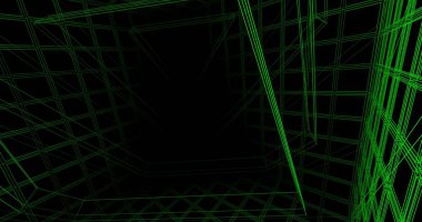 Mimari sanat konseptinde soyut çizgiler, minimum geometrik şekiller. 