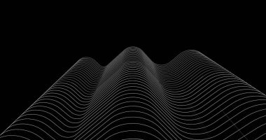 Mimari sanat konseptinde soyut çizgiler, minimum geometrik şekiller. 