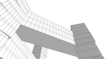 soyut mimari duvar kağıdı tasarımı, dijital konsept arkaplan