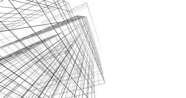 soyut mimari duvar kağıdı tasarımı, dijital konsept arkaplan