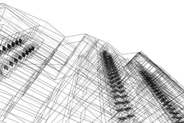 soyut mimari duvar kağıdı tasarımı, dijital konsept arkaplan