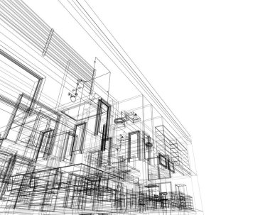 soyut mimari duvar kağıdı tasarımı, dijital konsept arkaplan