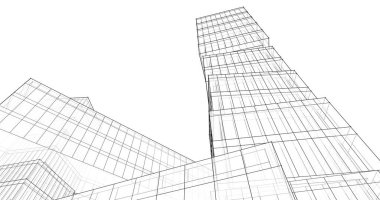 soyut mimari duvar kağıdı tasarımı, dijital konsept arkaplan