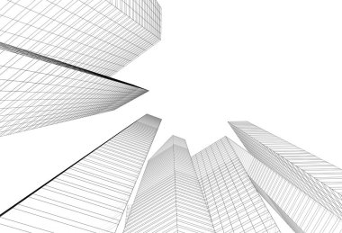 soyut mimari duvar kağıdı tasarımı, dijital konsept arkaplan