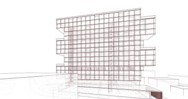 soyut mimari duvar kağıdı, dijital arkaplan