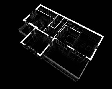 soyut mimari duvar kağıdı tasarımı, dijital konsept arkaplan