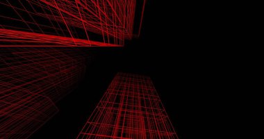 soyut mimari duvar kağıdı tasarımı, dijital konsept arkaplan