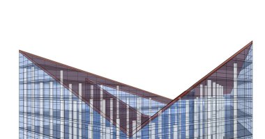 soyut mimari duvar kağıdı tasarımı, dijital konsept arkaplan