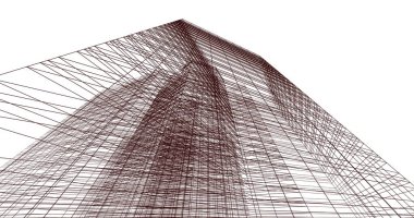 soyut mimari duvar kağıdı tasarımı, dijital konsept arkaplan