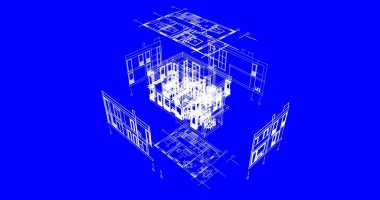 çizgili mimari duvar kağıdı, dijital arkaplan