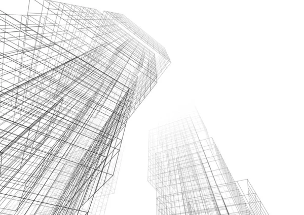 Mimari sanat konseptinde soyut çizgiler, minimum geometrik şekiller. 